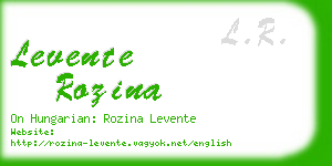 levente rozina business card